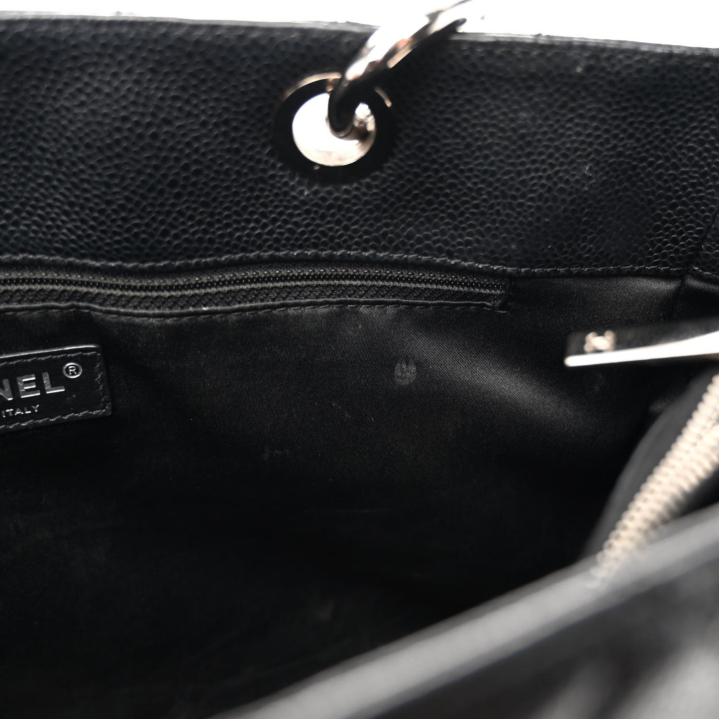 Caviar Quilted Grand Shopping Tote GST Black