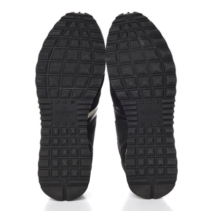 Valentino Garavani Nappa Suede Camouflage Mens Rockrunner Sneakers 44 Black White 7 of 18