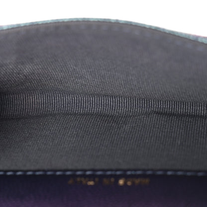 Chanel Iridescent Caviar Flap Quilted Card Holder Wallet Purple 5 of 10