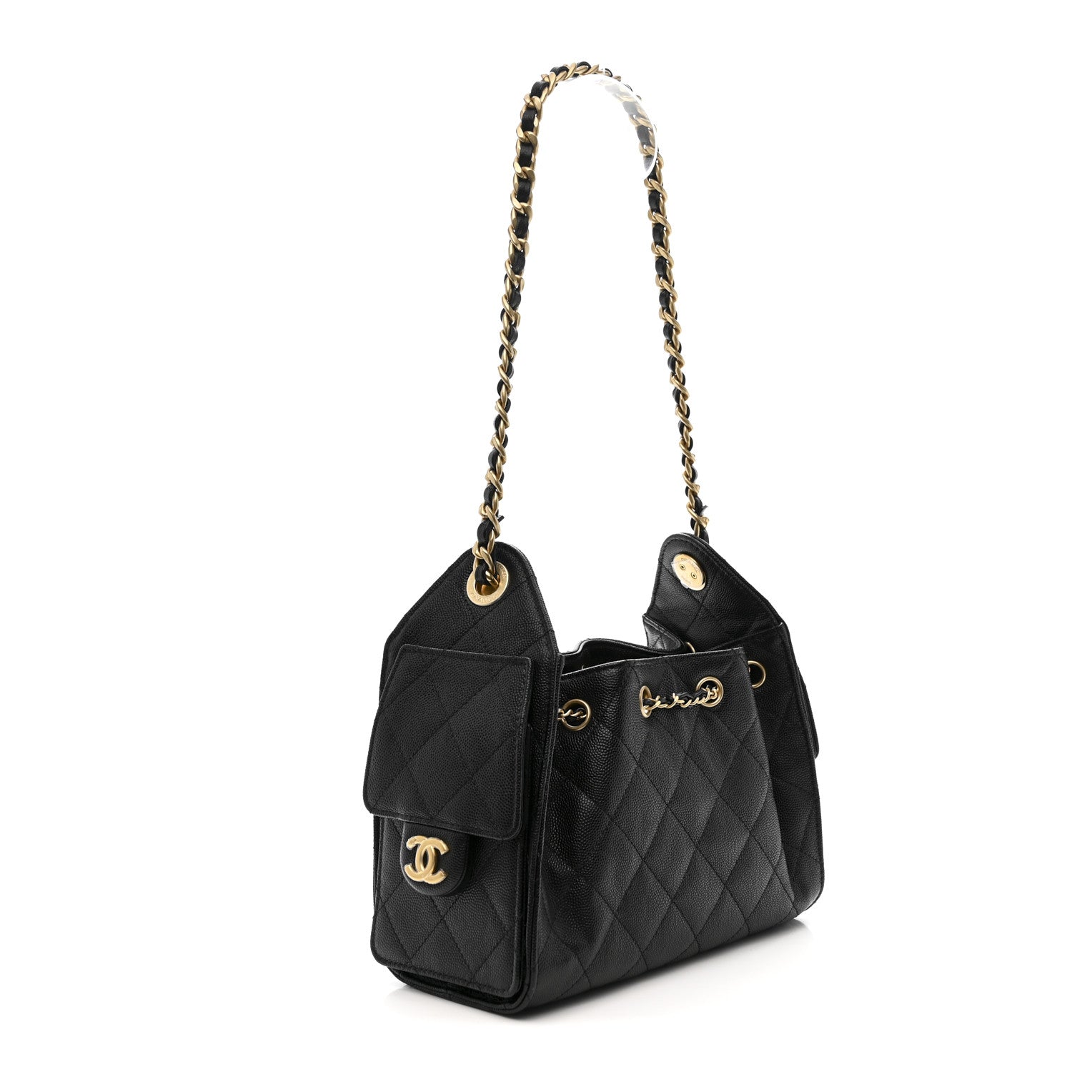 Chanel Caviar Quilted Mini Chanel 25 Handbag Black 3 of 11