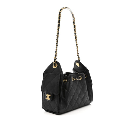 Chanel Caviar Quilted Mini Chanel 25 Handbag Black 3 of 11