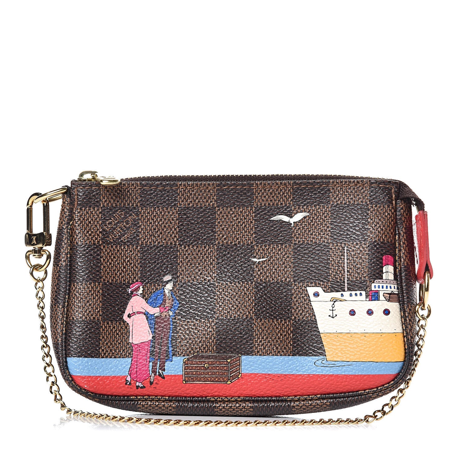 Damier Ebene 2016 Christmas Animation Mini Pochette Accessories
