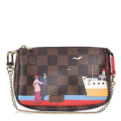 Louis Vuitton Damier Ebene 2016 Christmas Animation Mini Pochette Accessories 1 of 7