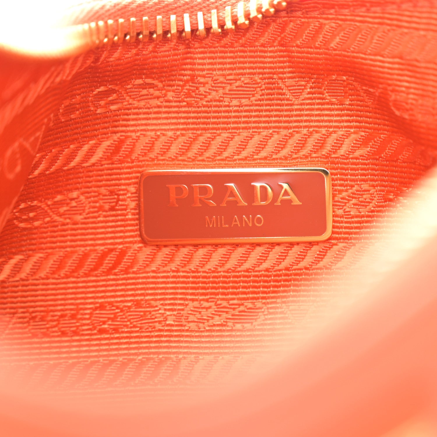 Prada Saffiano Lux Mini Re-Edition Shoulder Bag Arancio 6 of 11