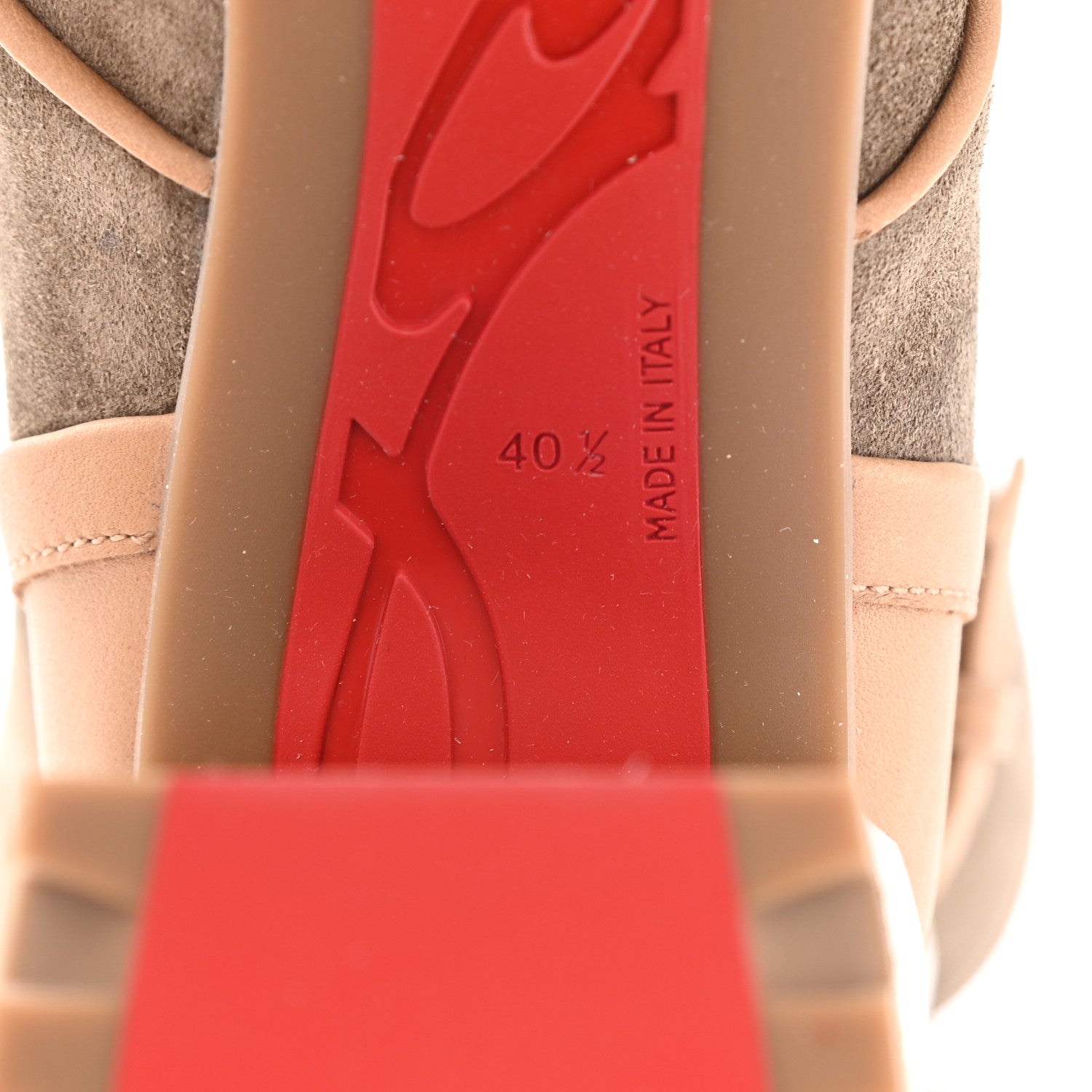 Christian Louboutin Suede Calfskin Macademia 100 Biker Platform Boots 40.5 Silex Light Cuir Dark Beige 6 of 8