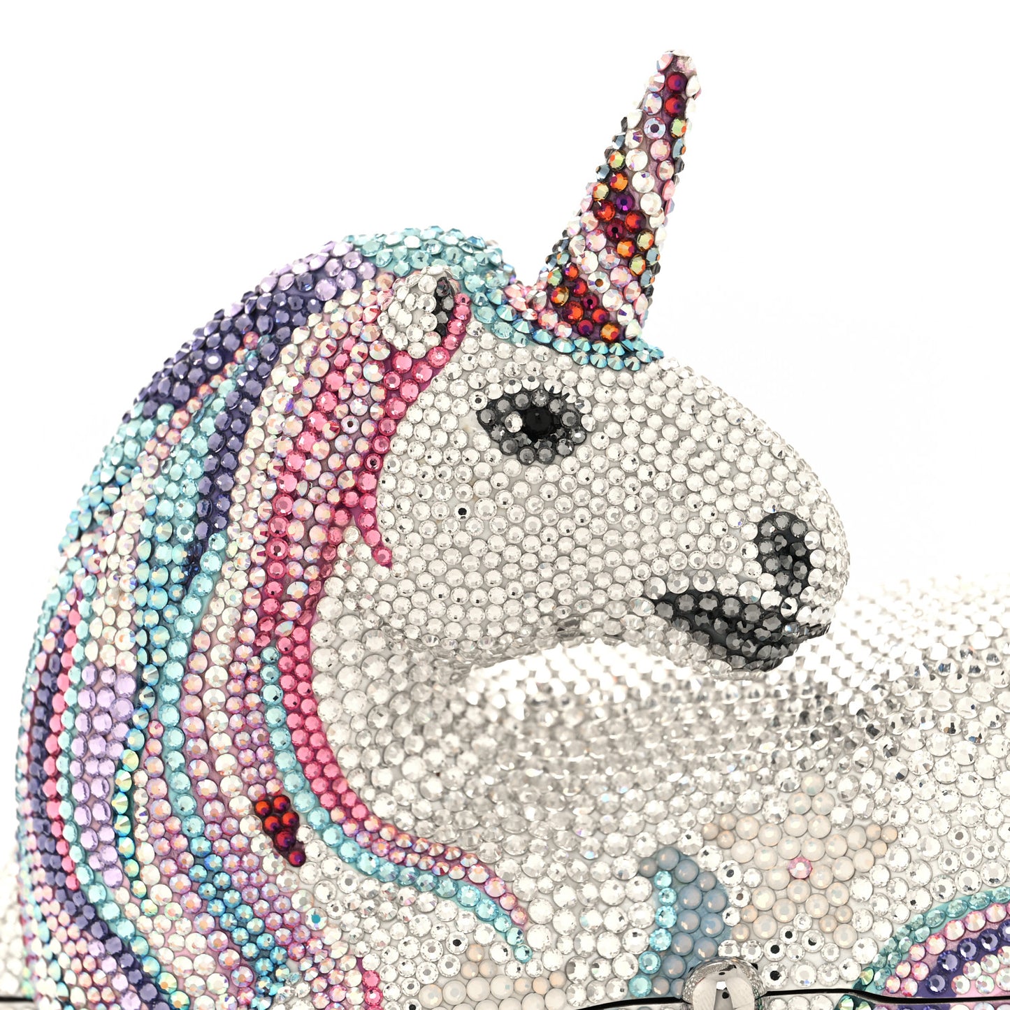 Swarovski Crystal Unicorn Minaudiere Clutch