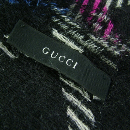 Gucci Wool Diamond Pattern Scarf Blue/Black 5 of 6