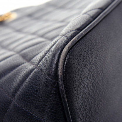 Chanel Caviar CC Tote Navy 15 of 16