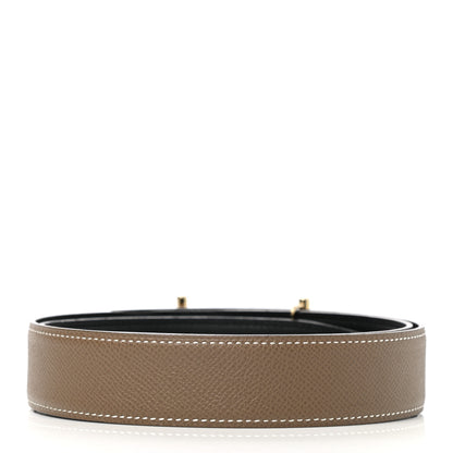Hermes Swift Epsom 38mm Jumbo Belt 85 Black Etoupe 4 of 7