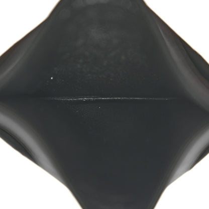 Saint Laurent Grain De Poudre Matelasse Chevron Monochrome Monogram Credit Card Case Black 5 of 8