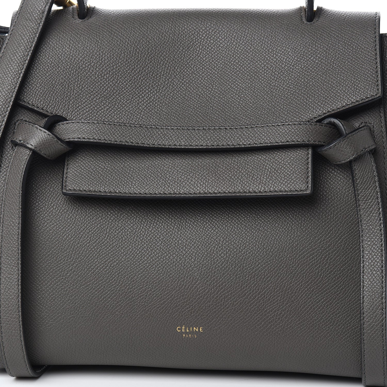 Celine Grained Calfskin Micro Belt Bag Grey 9 of 9