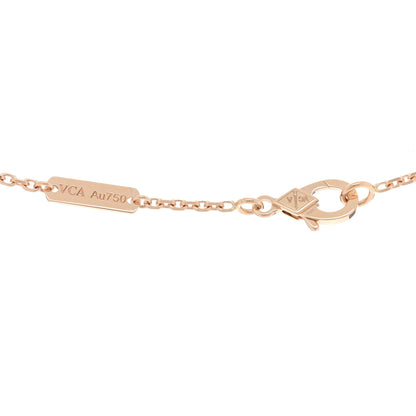 Van Cleef & Arpels 18K Rose Gold Gray Mother of Pearl Vintage Alhambra Pendant Necklace 4 of 5