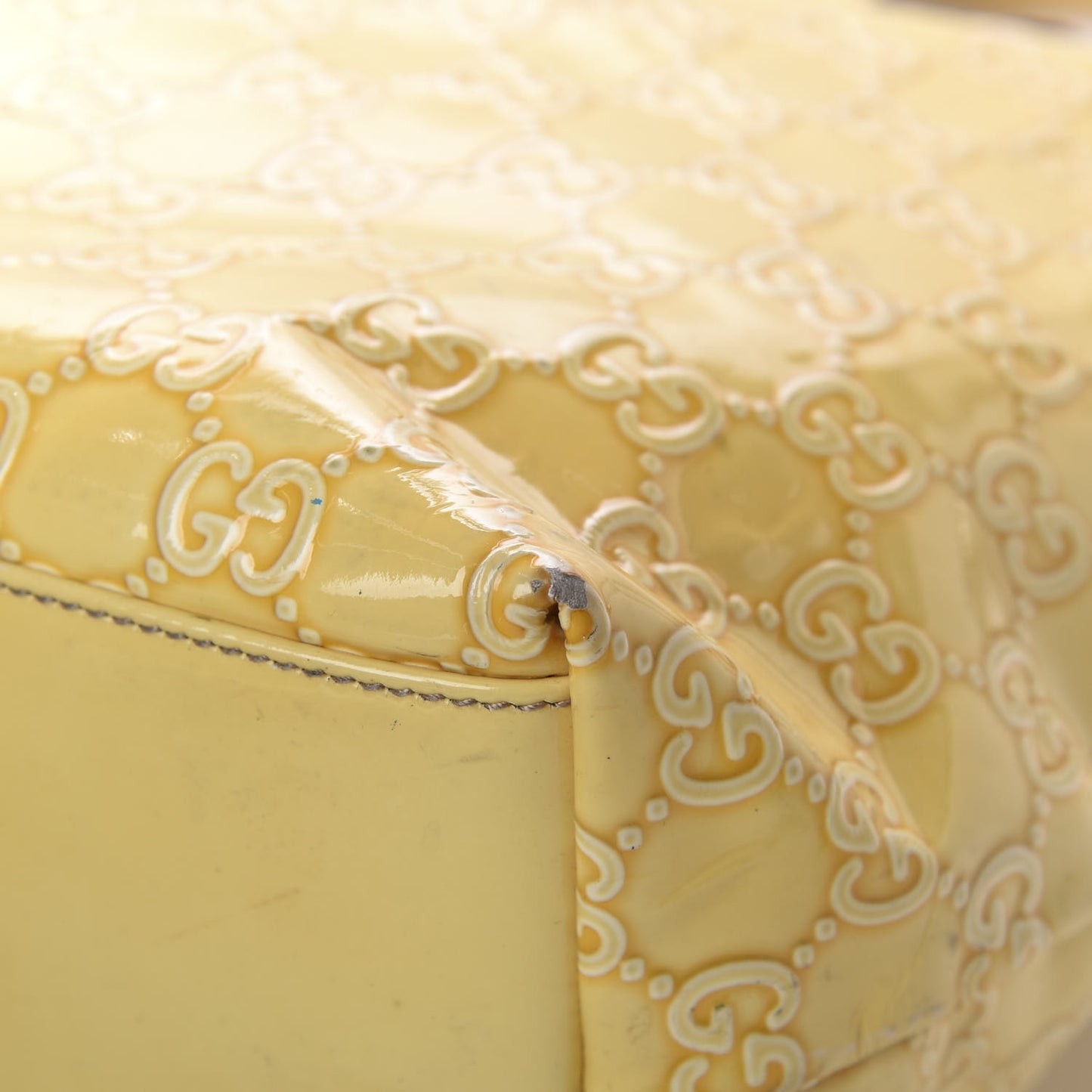 Patent Monogram Small D Ring Tote Yellow