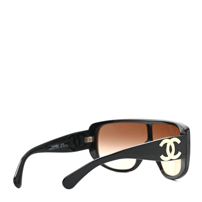 Chanel Acetate Shield Sunglasses 5495A Black 4 of 6
