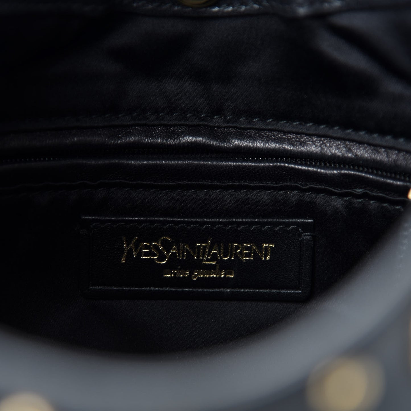 Calfskin Studded Crossbody Bag Black