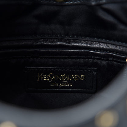 Saint Laurent Calfskin Studded Crossbody Bag Black 8 of 10