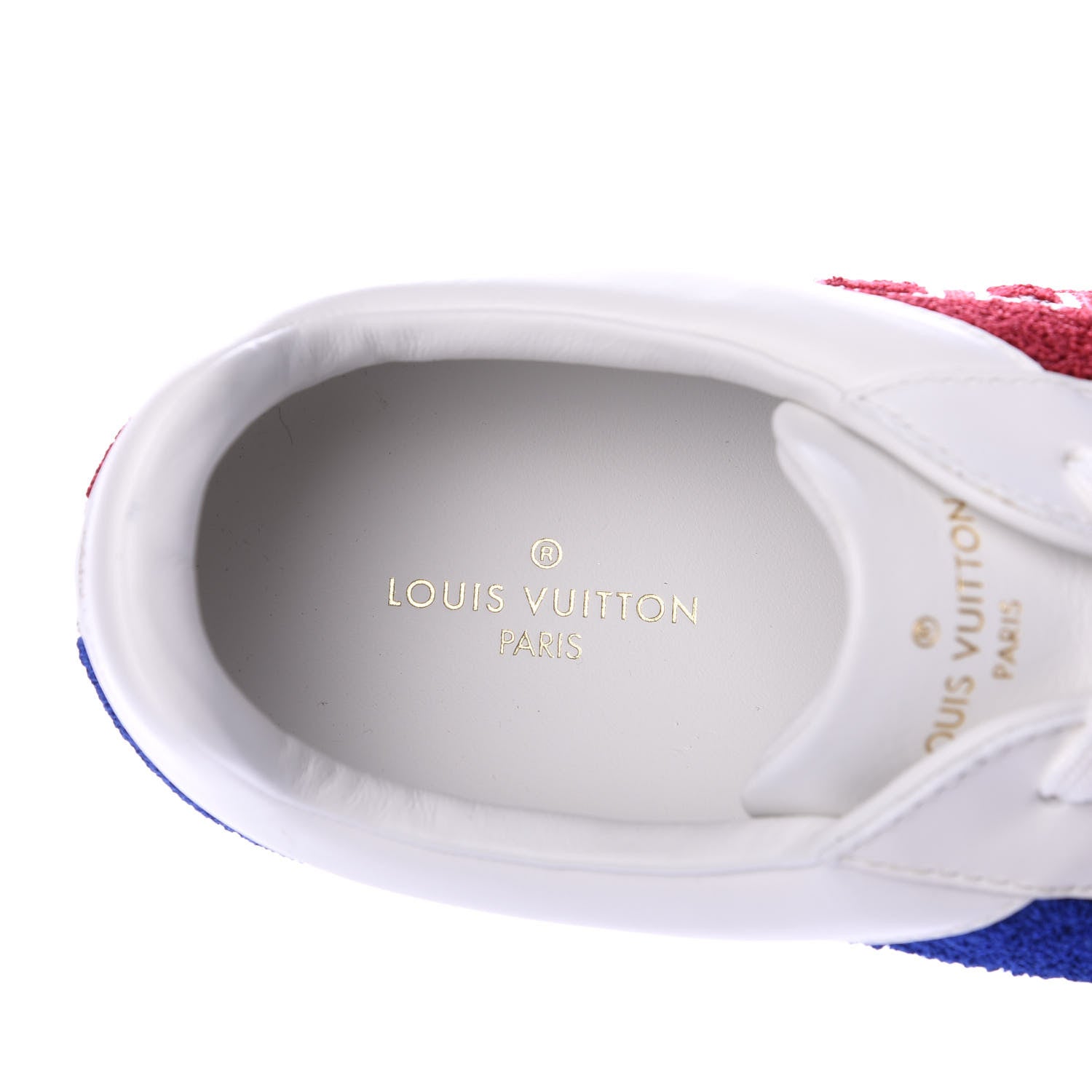 Louis Vuitton Calfskin Luxembourg Sneakers 9.5 Red Blue White 7 of 9