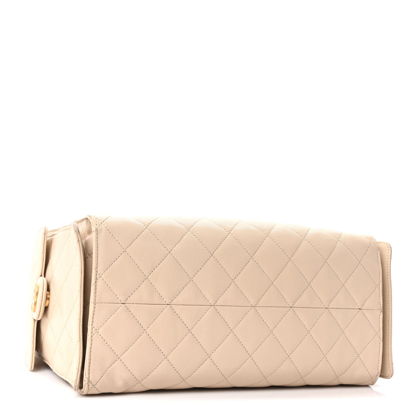 Caviar Quilted Medium Chanel 25 Handbag Beige