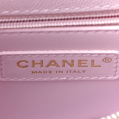 Chanel Caviar Quilted Small Coco Handle Flap Light Pink 6 of 10