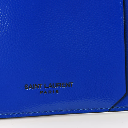 Saint Laurent Patent Calfskin 5 Fragments Zip Card Case Blue Majorelle 7 of 8