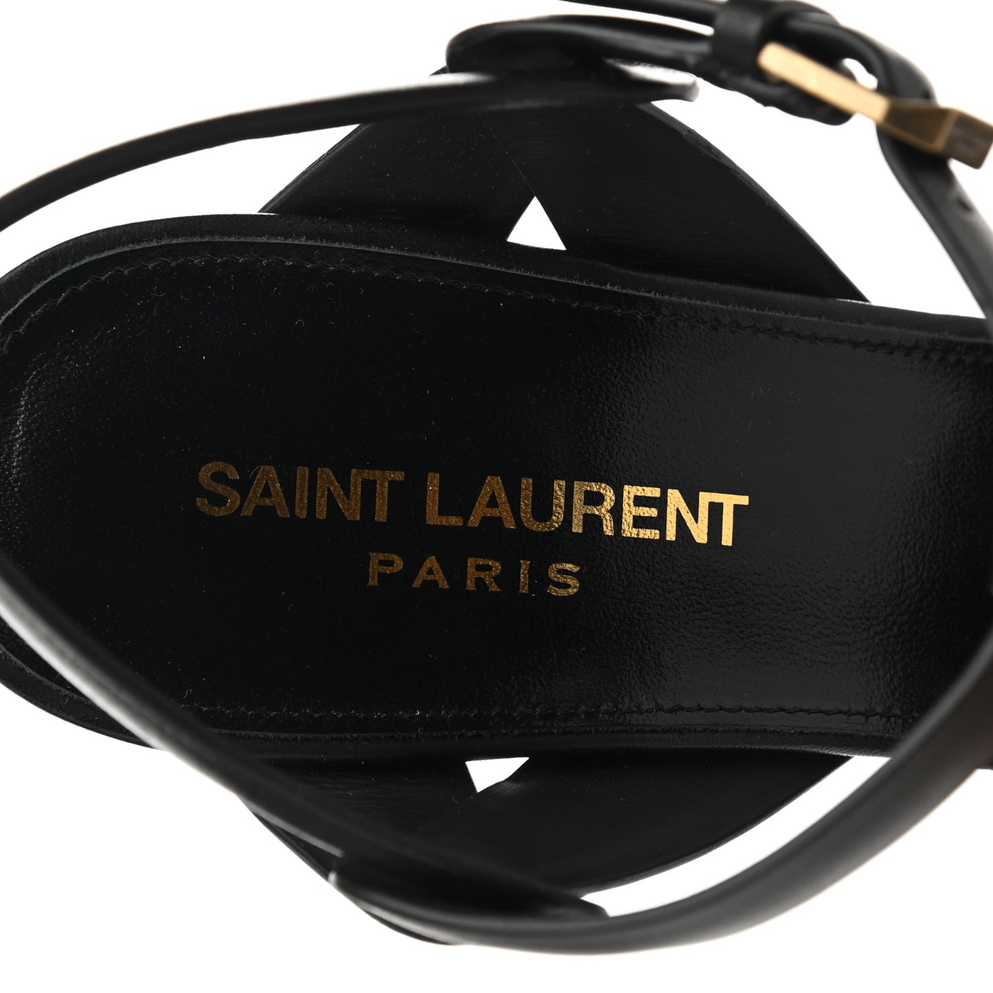 Calfskin Tribute Sandals 39 Black