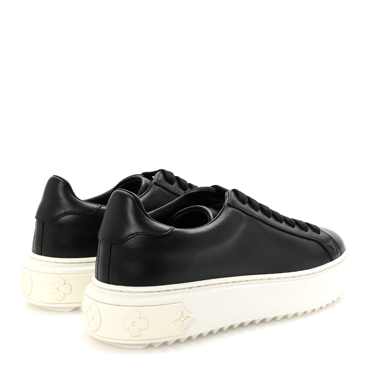 Calfskin Time Out Sneakers 35.5 Black