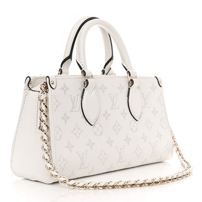 Louis Vuitton Calfskin Embossed Monogram OnTheGo East West White 3 of 11