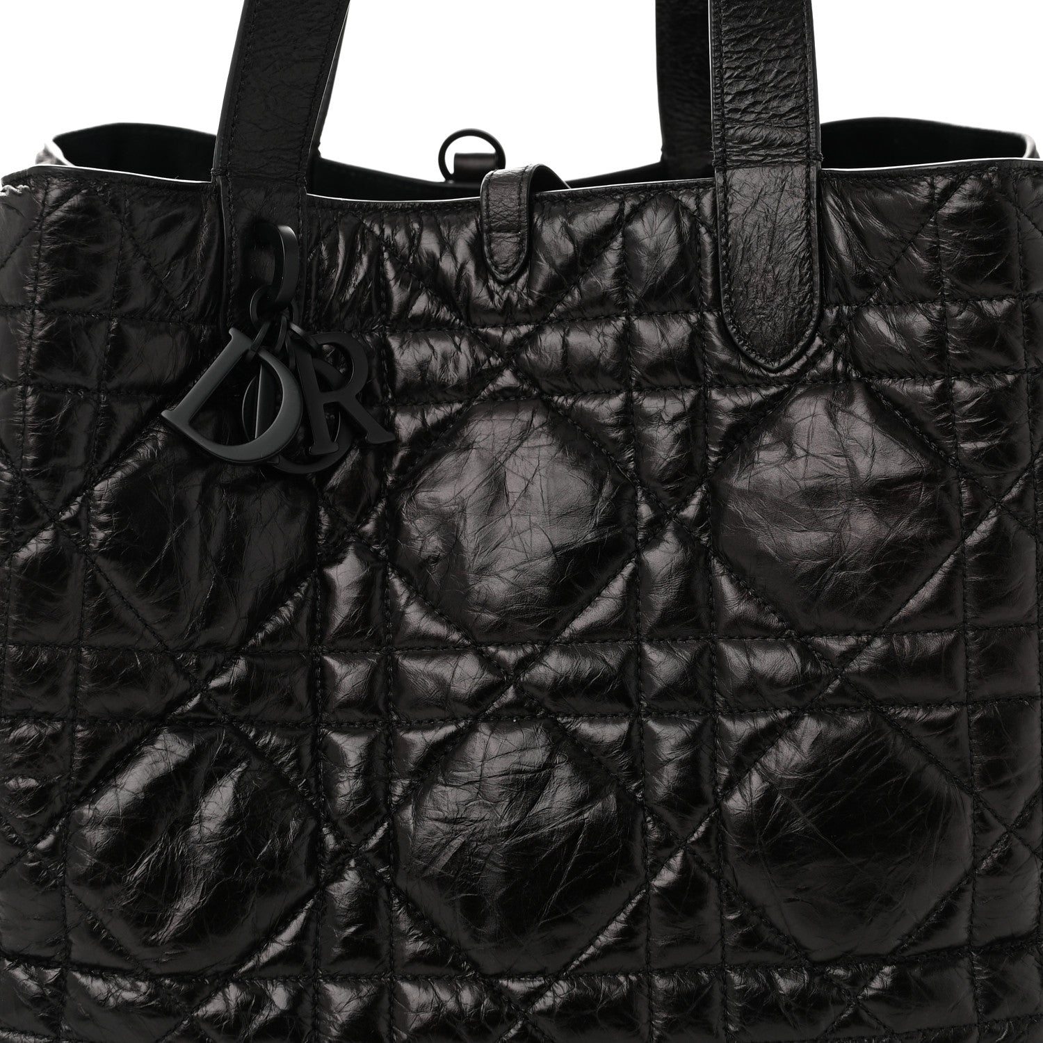 Christian Dior Crinkled Calfskin Macrocannage Large Toujours Black 9 of 12
