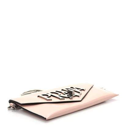 Prada Spazzolato Logo Wristlet Pesca 4 of 7