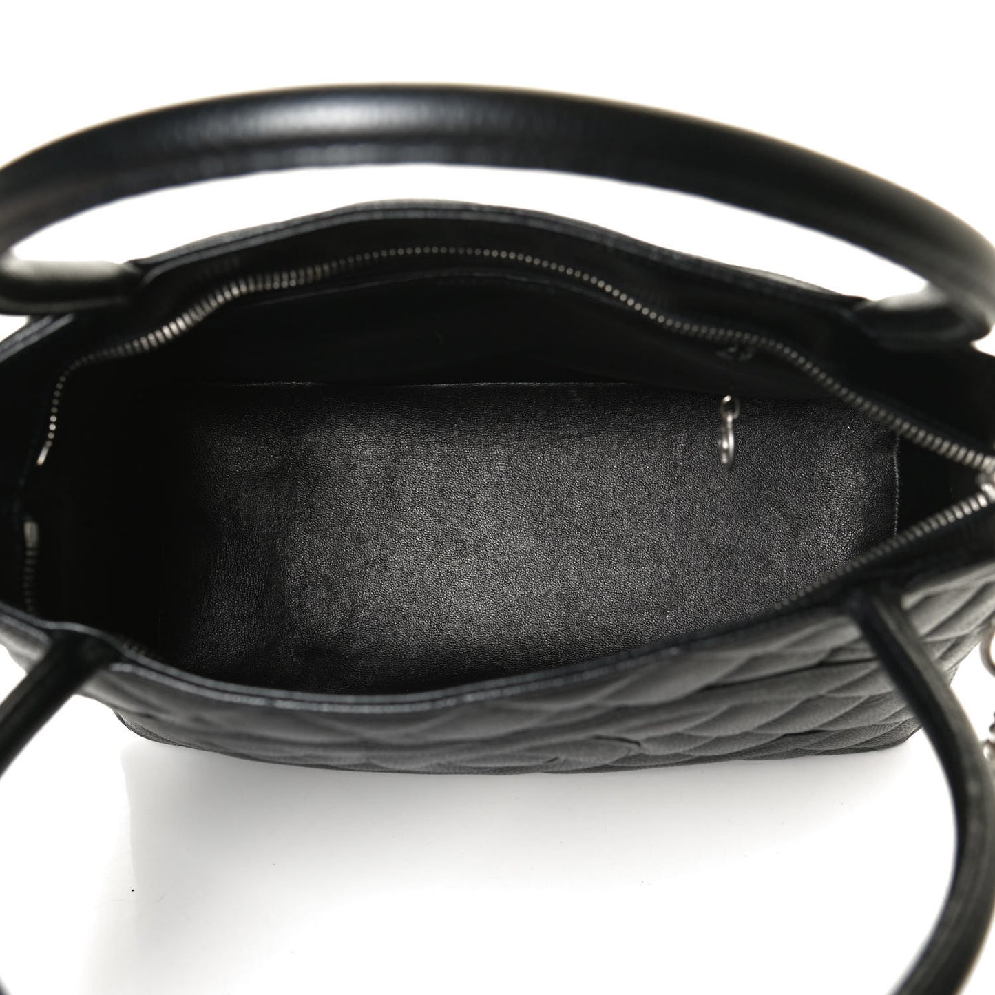 Caviar Quilted Medallion Tote Black