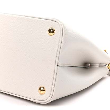 Prada Saffiano Cuir Small Double Bag Talco Lacca 9 of 9