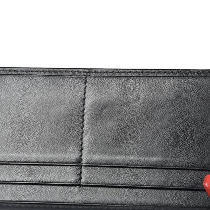 Prada Calfskin Studded Rings Continental Flap Wallet Black 11 of 12
