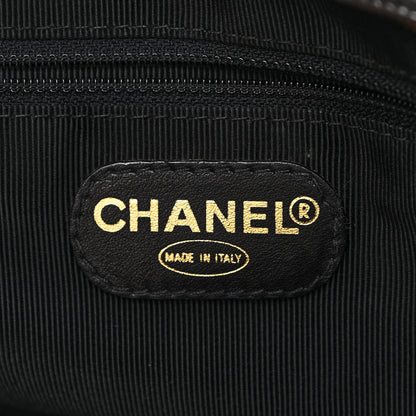 Chanel Lambskin Quilted CC Shopping Tote Black 6 of 10