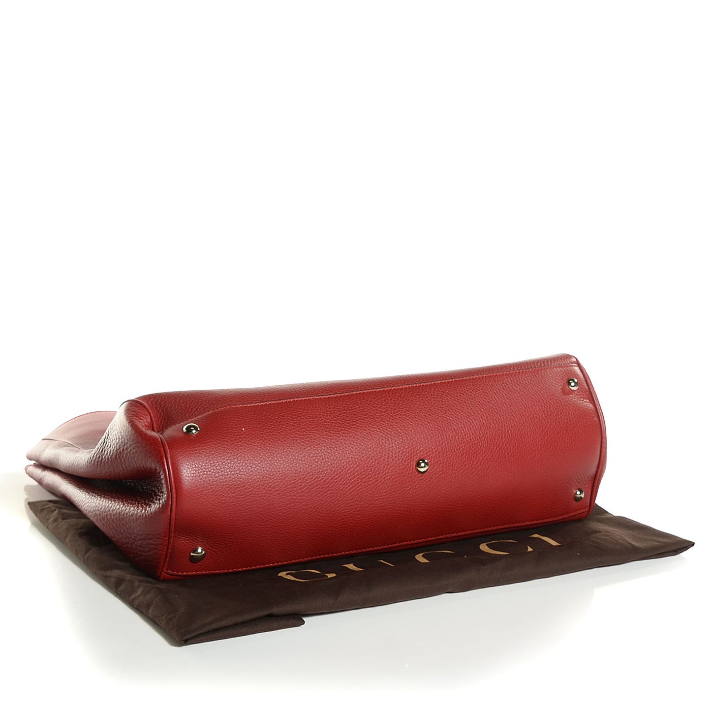 Calfskin Large Bamboo Shopper Tote Red