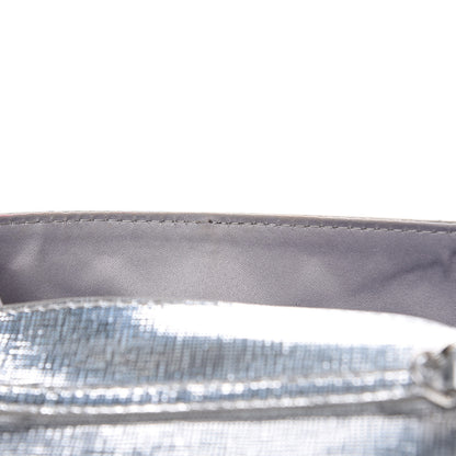 Fendi Vitello Mirror Elite Bi-Color Mini Rush Clutch Argento Champagne 11 of 16
