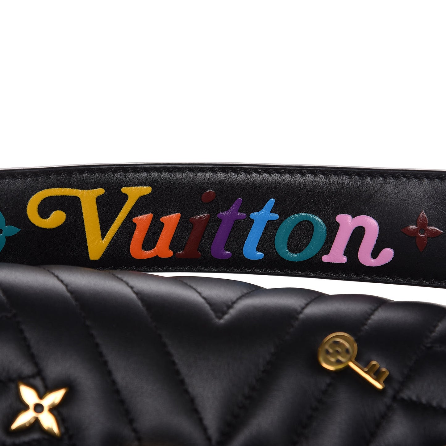 Calfskin Love Lock New Wave Chain MM Black