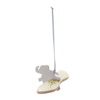 Hermes Crocodile Epsom Tadelakt Petit H Flying Elephant Ornament Charm 5 of 12
