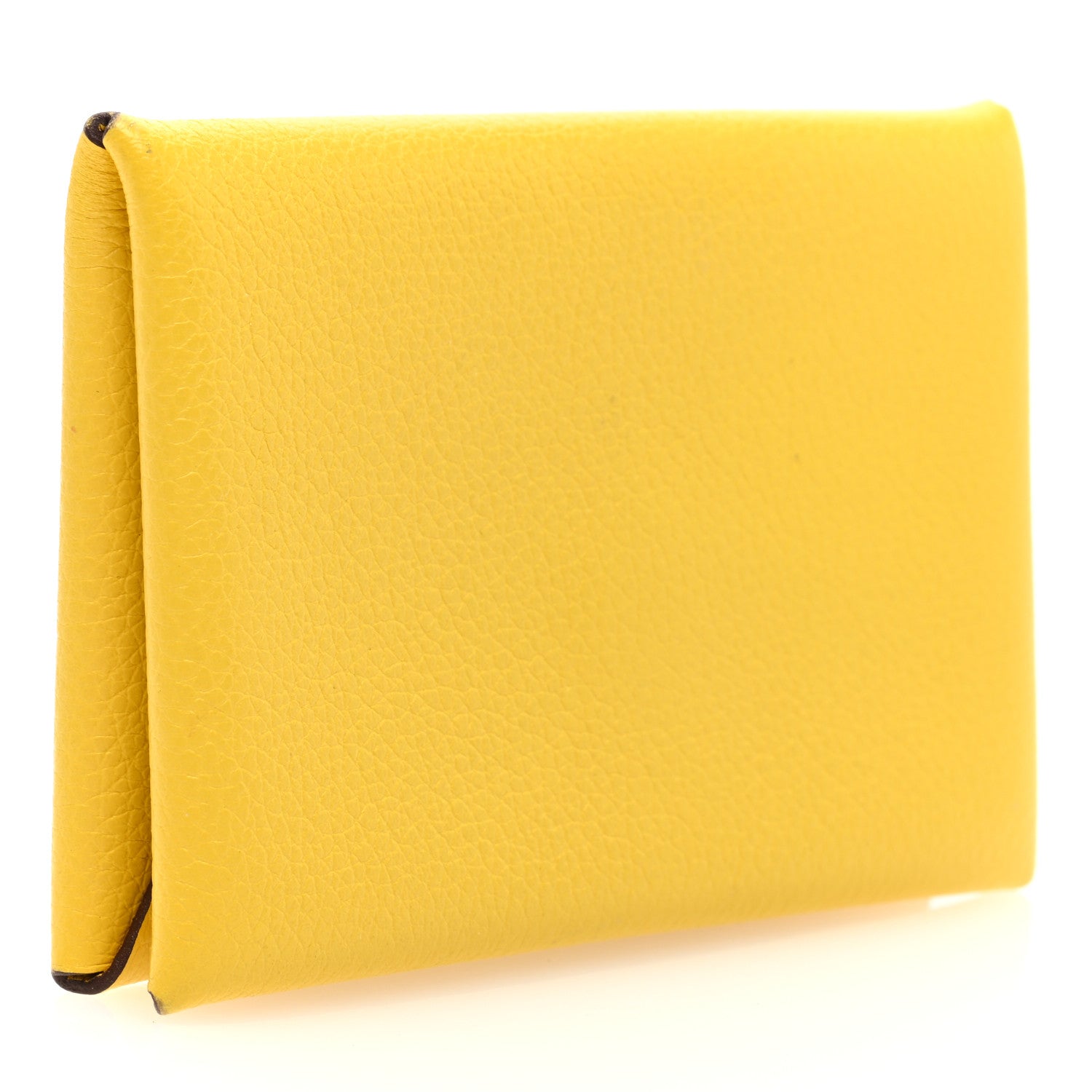 Hermes Evercolor Calvi Card Case Jaune De Naples 3 of 6