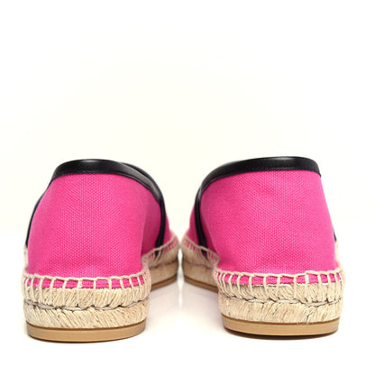 Gucci Canvas Logo Espadrilles 38 Cyclamen Rose Black 7 of 12