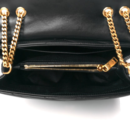 Saint Laurent Calfskin Y Quilted Monogram Small Loulou Chain Satchel Black 5 of 10