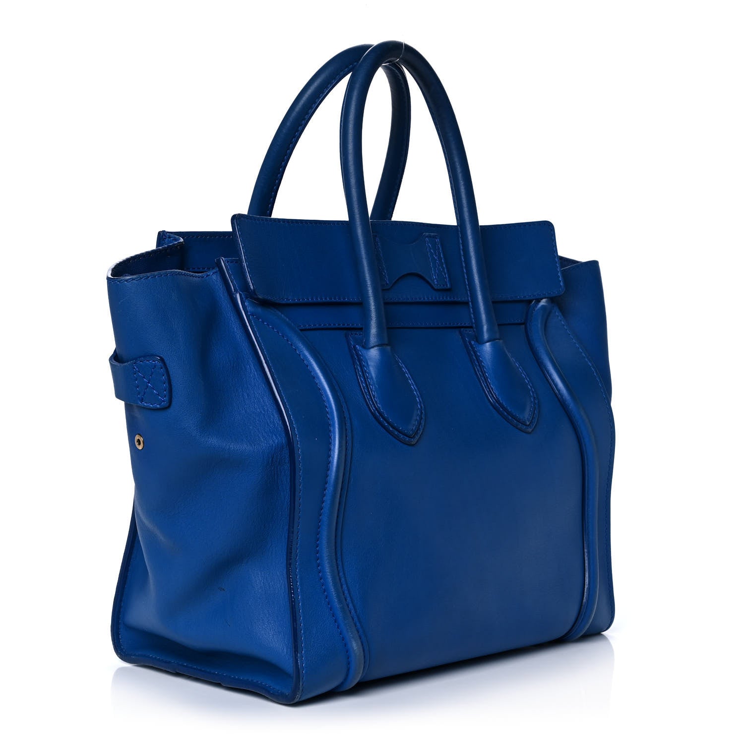 Celine Smooth Calfskin Mini Luggage Royal Blue 3 of 18
