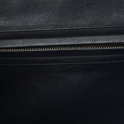 Celine Crocodile Embossed Nubuck Medium Phantom Luggage Navy Blue 6 of 9