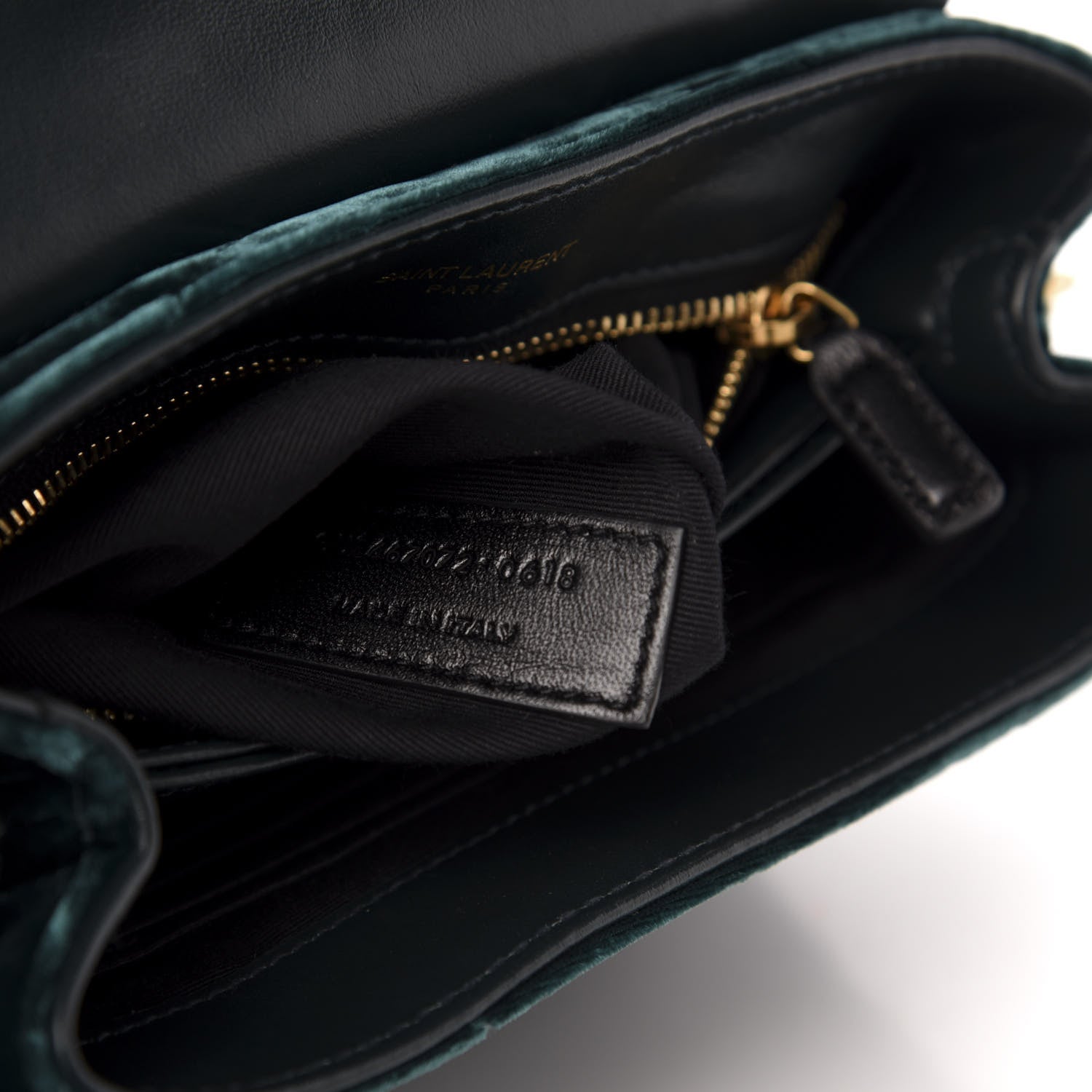 Saint Laurent Velvet Y Quilted Monogram Toy Loulou Chain Satchel Malachite 8 of 13
