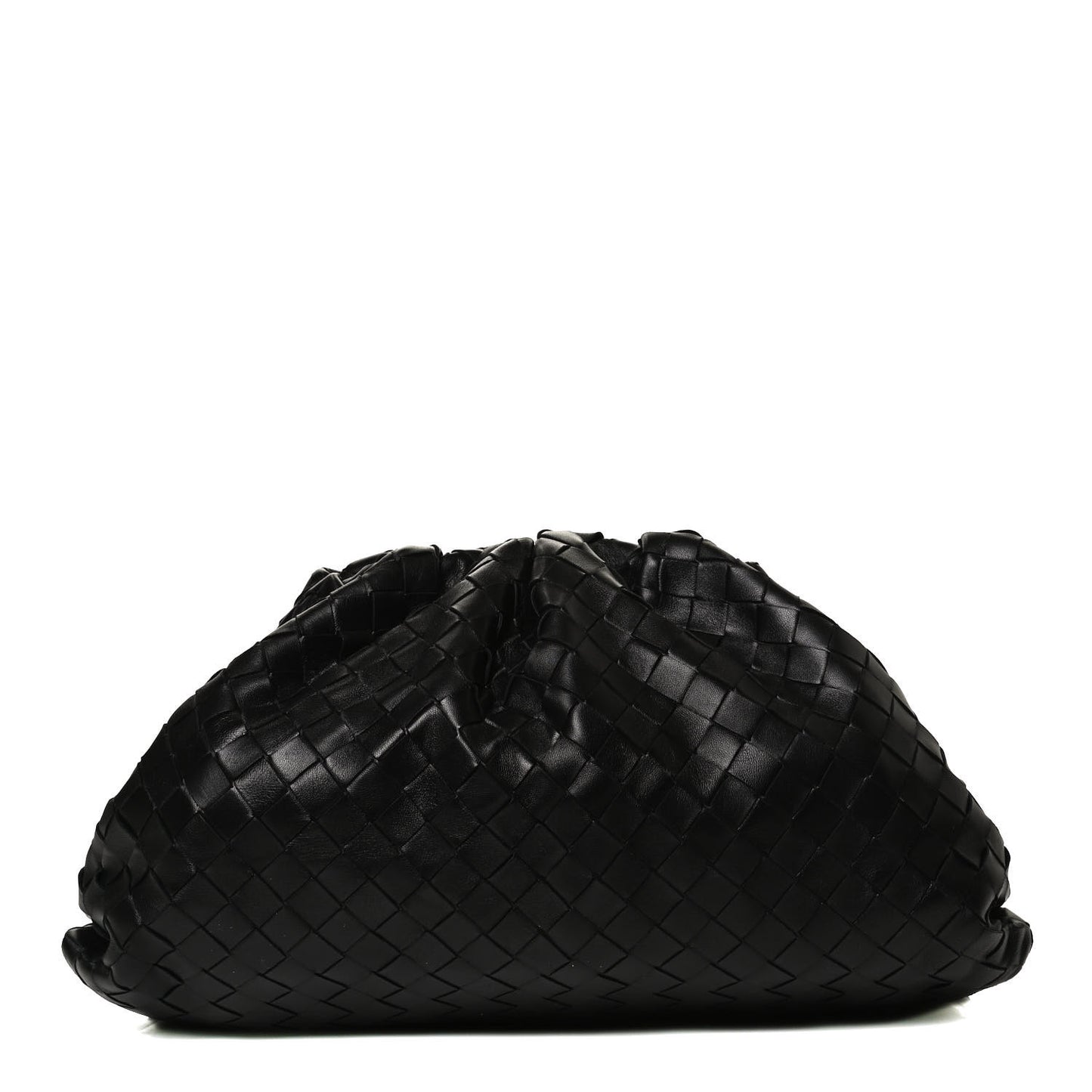 Nappa Maxi Intreccio The Pouch Oversized Clutch Black