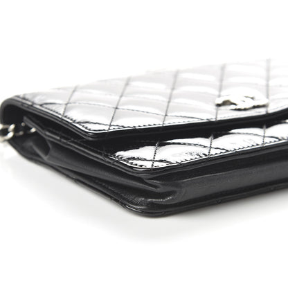 Chanel Patent Quilted Brilliant Wallet On Chain WOC Black 6 of 11