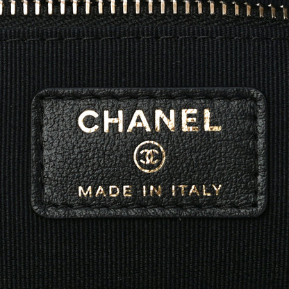 Chanel Nylon Grosgrain Large Lifestyle Pouch With Foldable Tote Black 7 of 12