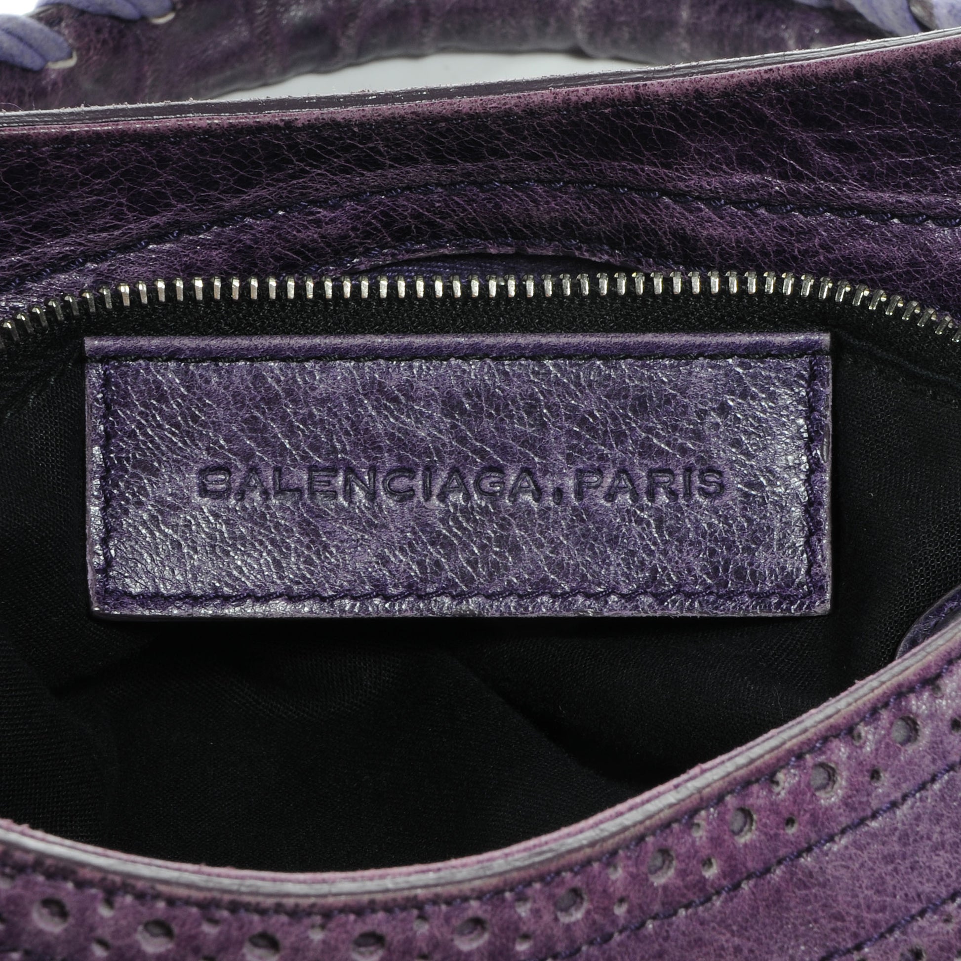 Balenciaga Agneau Giant Brogues Hardware City Raisin 7 of 10