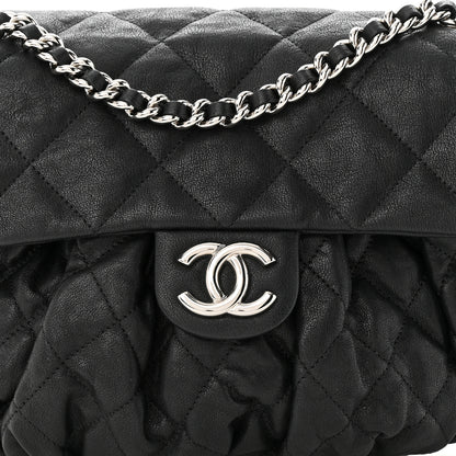 Chanel Washed Lambskin Quilted Medium Chain Around Messenger Black 8 of 11