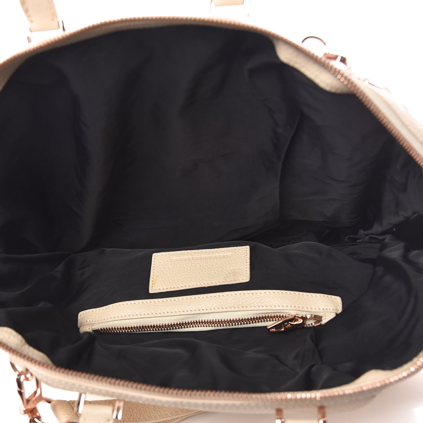 Pebbled Calfskin Large Emile Eggshell