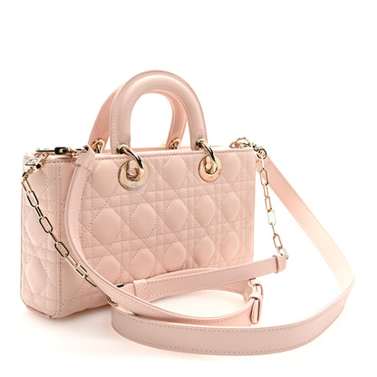 Christian Dior Lambskin Cannage Medium Lady D-Joy Powder Pink 3 of 9